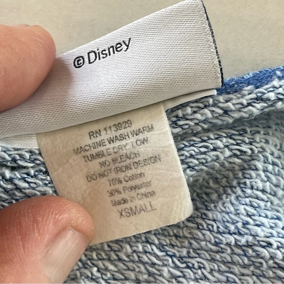 Disney Parks Blue Minnie Mouse Off The Shoulder Sweatshirt Size XSmall - Picture 10 of 10